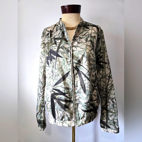 Massimo Dutti Lightweight Palm Fronds Jacket. Size Medium - Picture 2 of 15